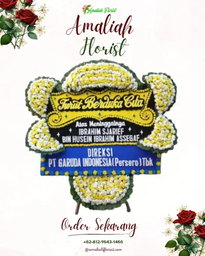 Papan Bunga Duka di Husen Sastranegara