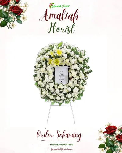 Krans Bunga Duka Cita di Husen Sastranegara